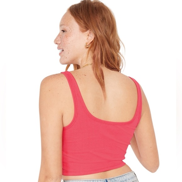 Old Navy Vibrant Pink Ribbed Tank Top Size 3X Summer - Picture 2 of 11
